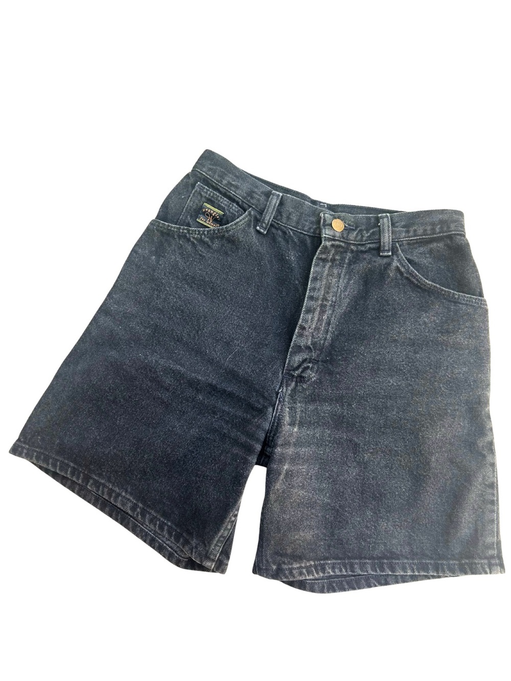 Wrangler Blackwashed Denim Shorts